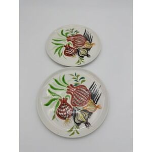 T.M.J.~Italy Hand Painted Plate Vegetables Decorative Wall Hanging